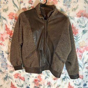 Vintage Brown and Tan Leather Jacket